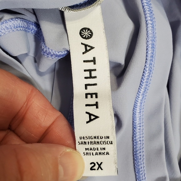 Athleta Plus Lilac Racerback Athletic Tank Top ~ Pre-Owned Size 2X Fickle Pickle - Picture 9 of 11